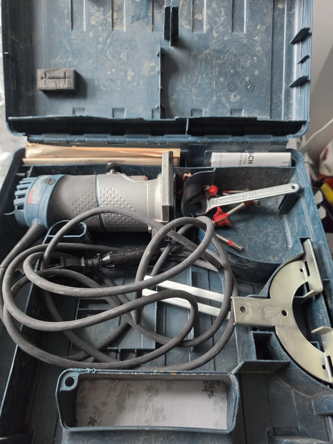 Bosch Router with Case and Accessories