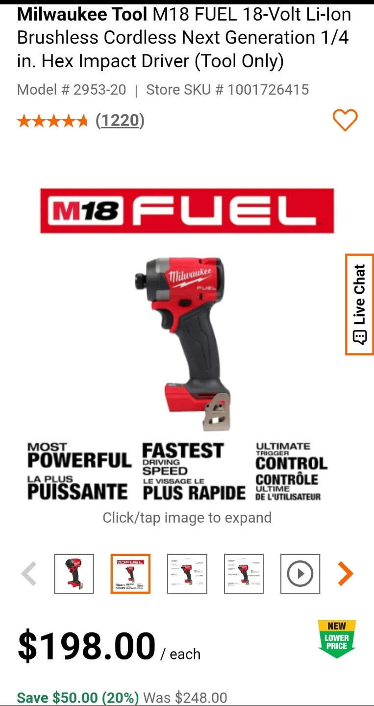 Milwaukee M18 FUEL Impact Driver (Tool Only) - photo 2