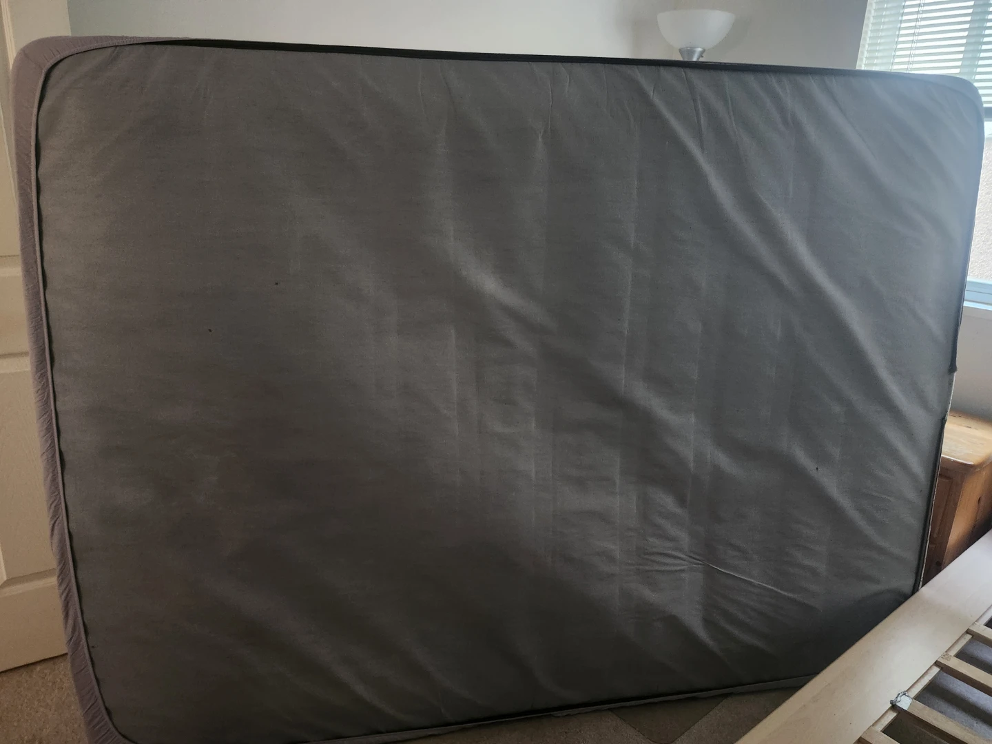 Queen Wooden Bed Frame with mattress