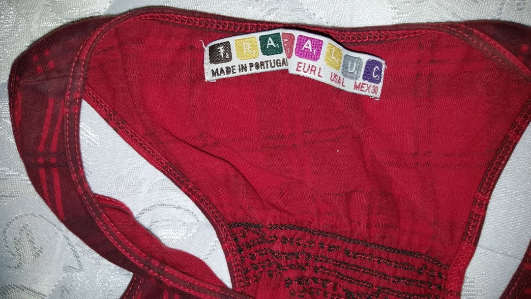 Red Plaid Design Trafaluc Brand Tank Top - photo 3