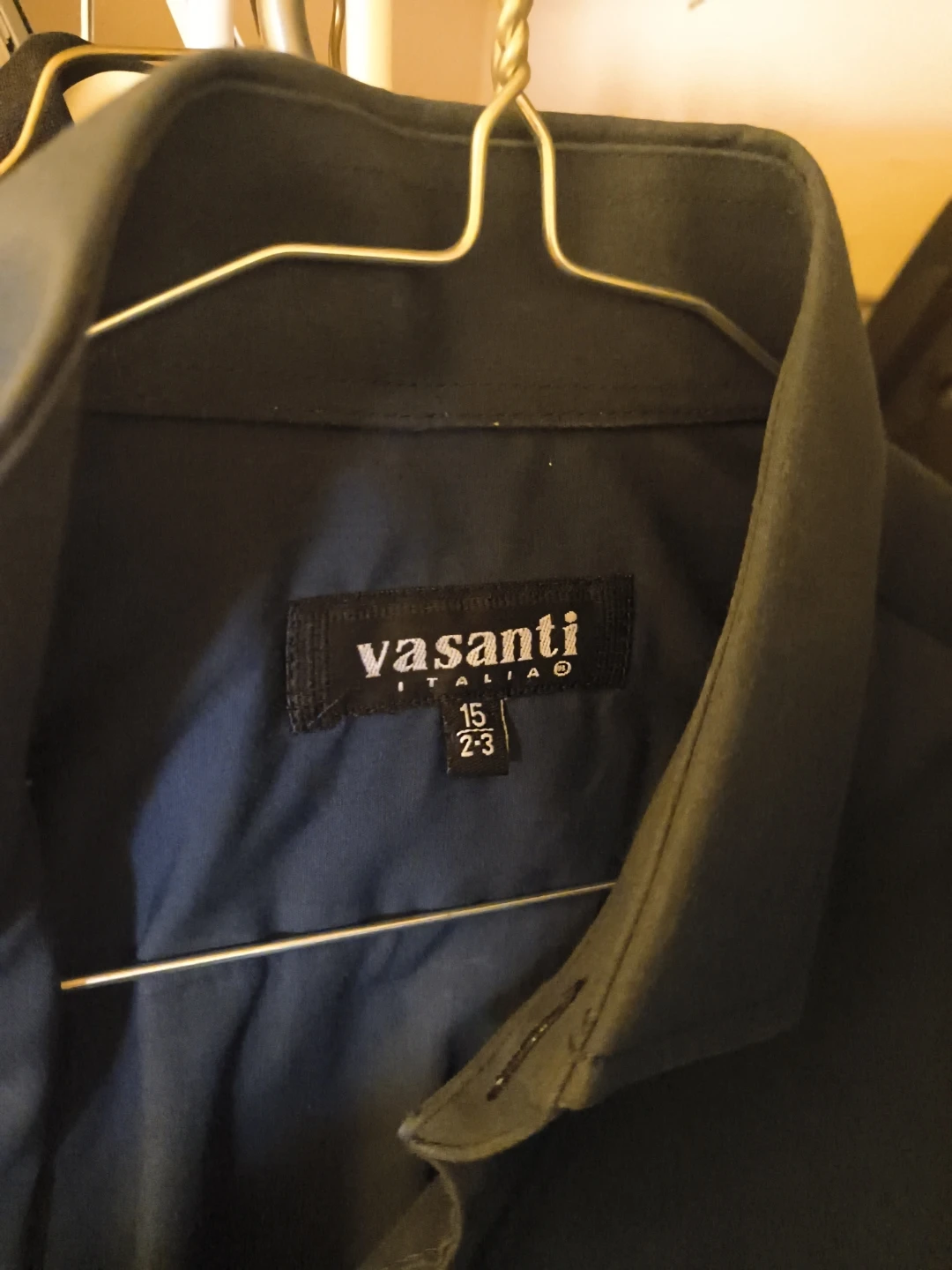 Vasanti Italia Men's Dress Shirt - Navy Size 15 - photo 2