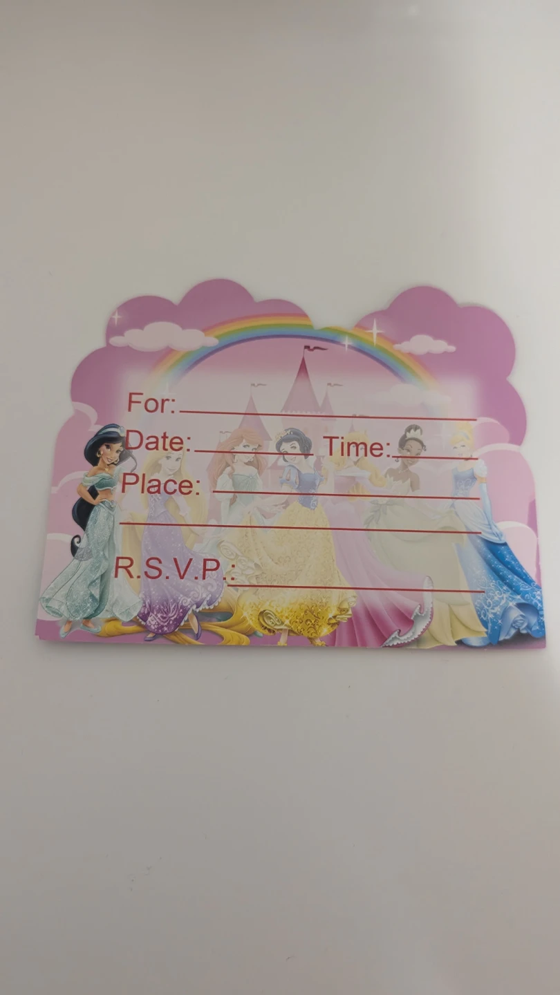 20 Pack Disney Princess Birthday Party Invitations - photo 2