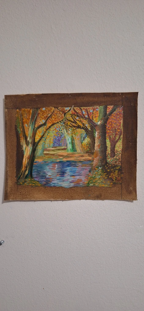 Oil Painting of Autumn Scene - photo 2