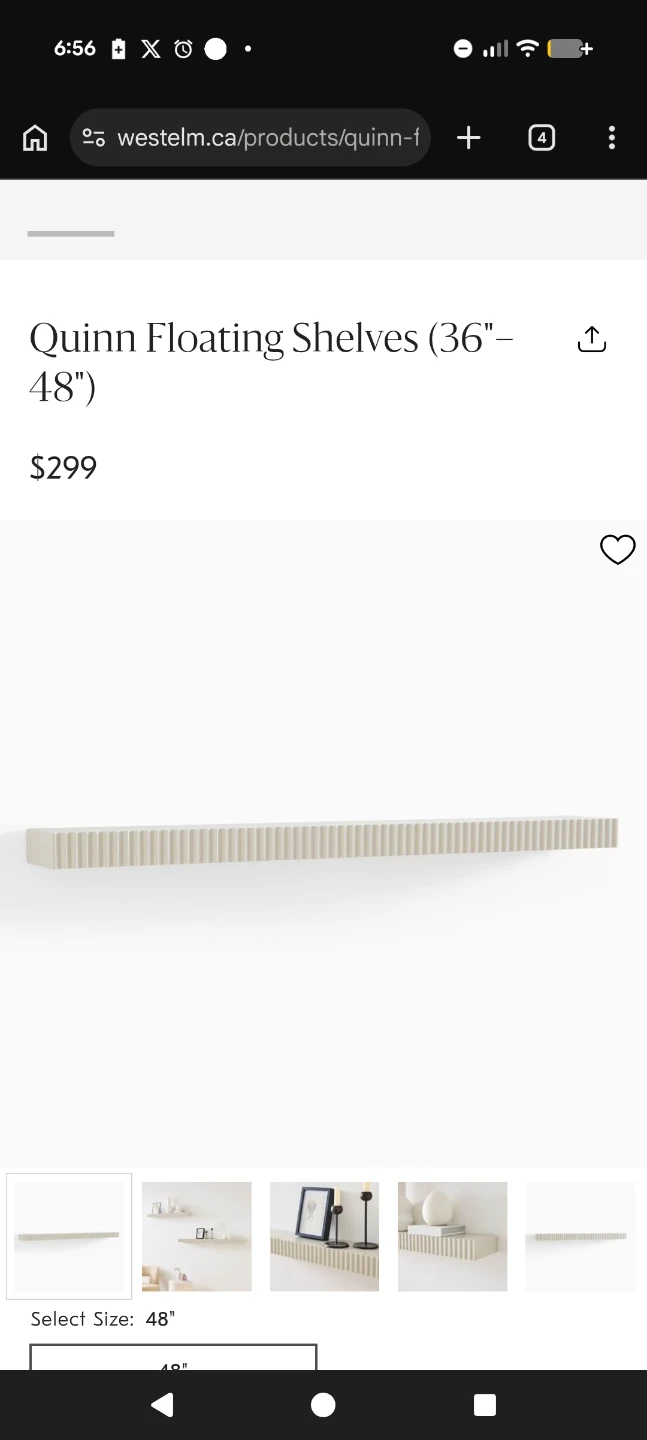 West Elm Quinn Floating Shelf 48" - photo 3