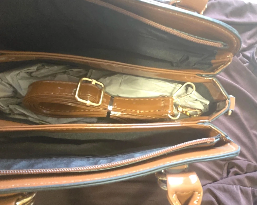 Brand new Brown Faux Croc Satchel Handbag - photo 3