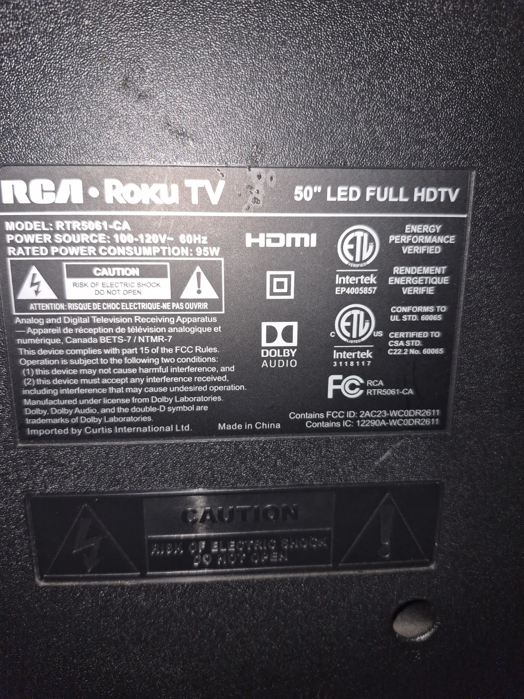 RCA 50" 1080p LED Roku TV - photo 2