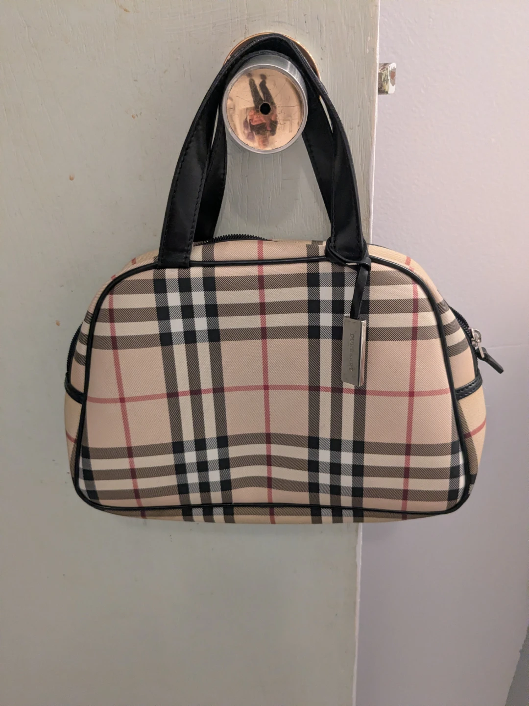 Burberry London Authentic Nova Check Bowling Bag