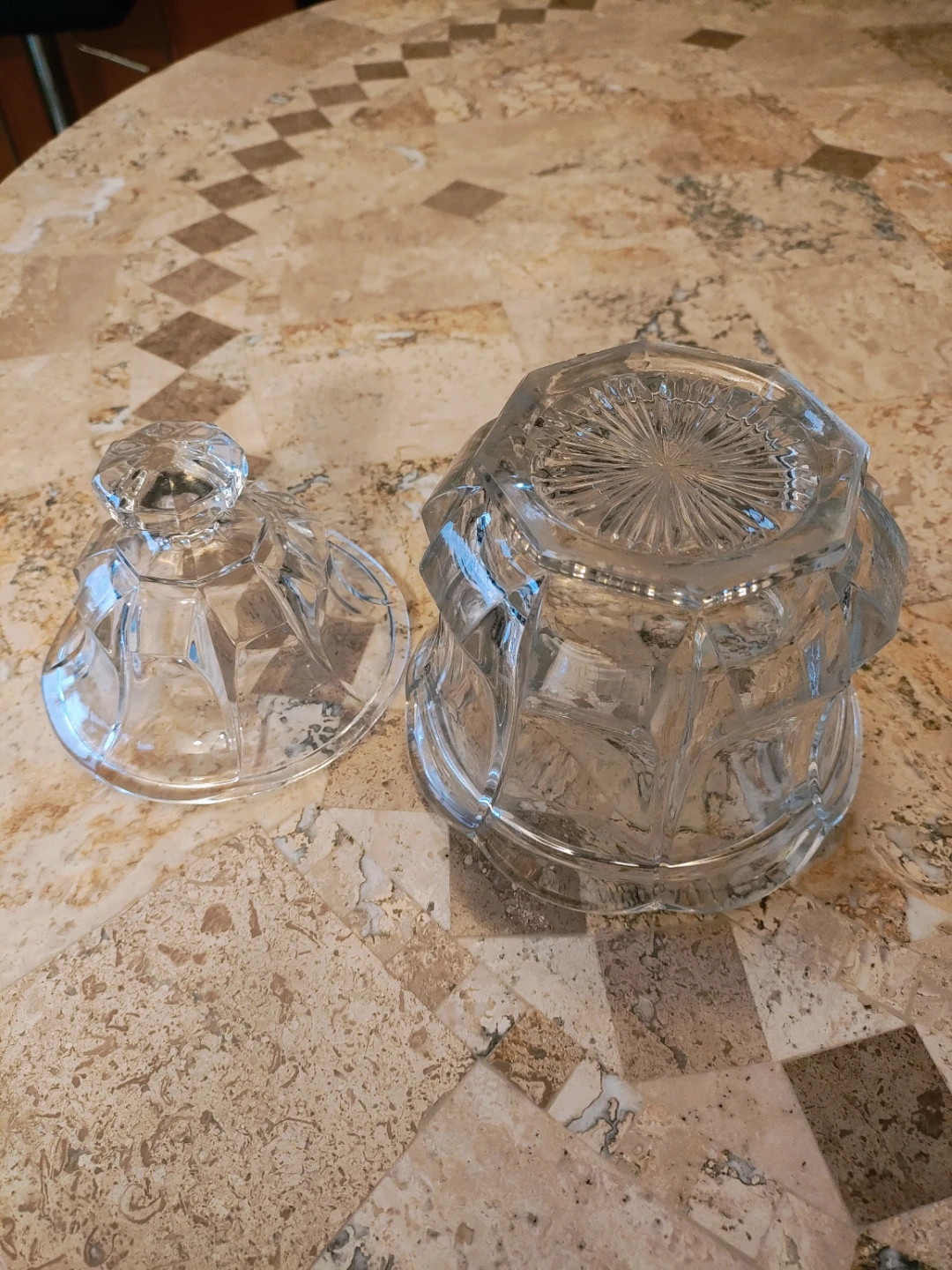 Clear Glass Candy Dish with Lid and footed candy dish - photo 4
