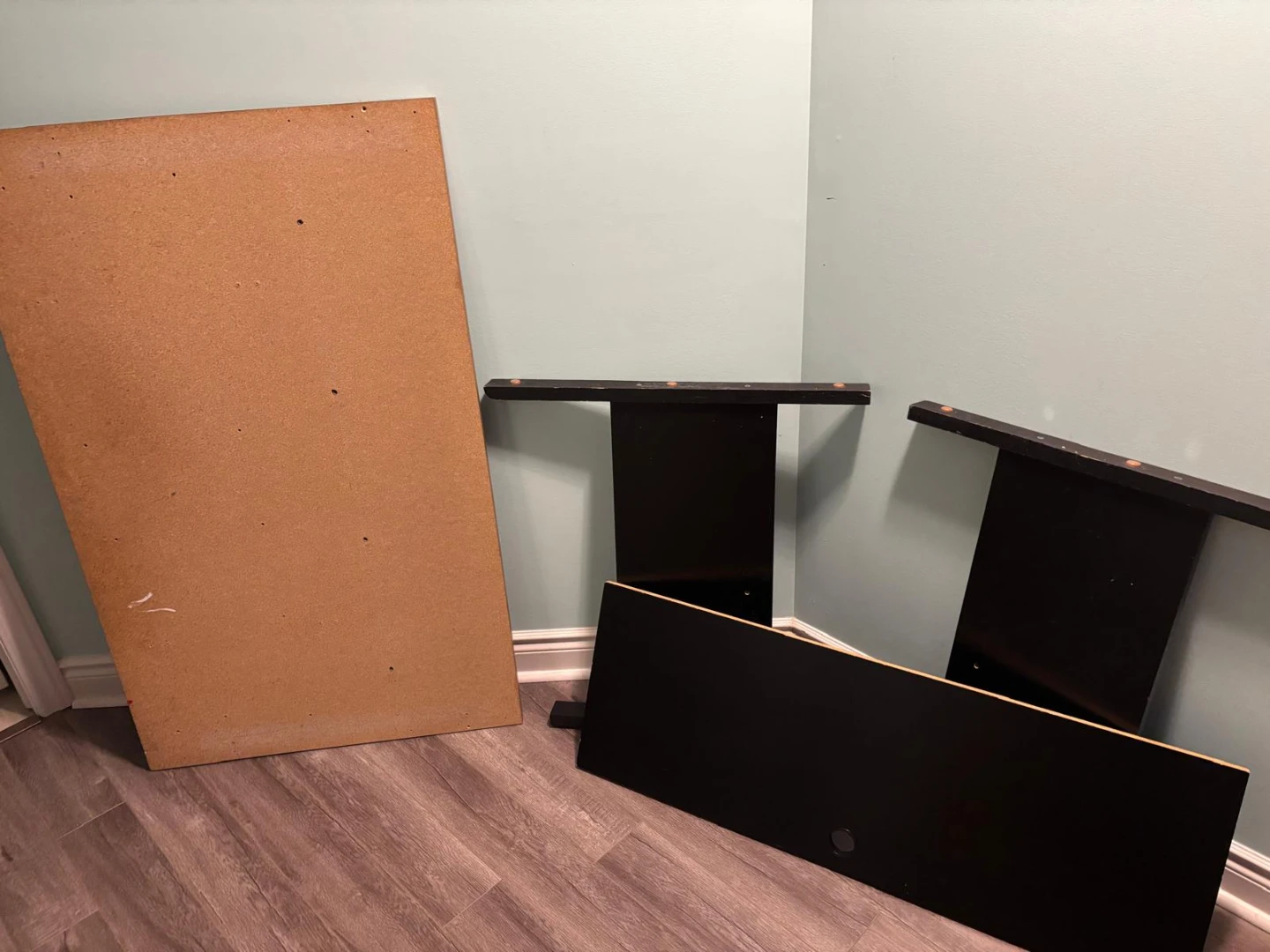 Wooden Top Desk with Black Base - photo 3