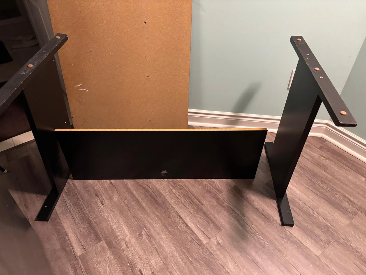 Wooden Top Desk with Black Base - photo 4
