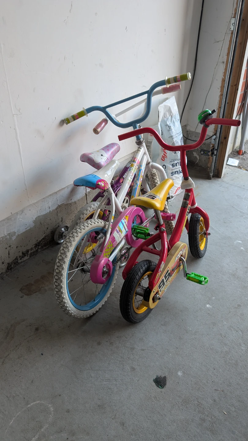 Kids' Bikes - Red, purple & White