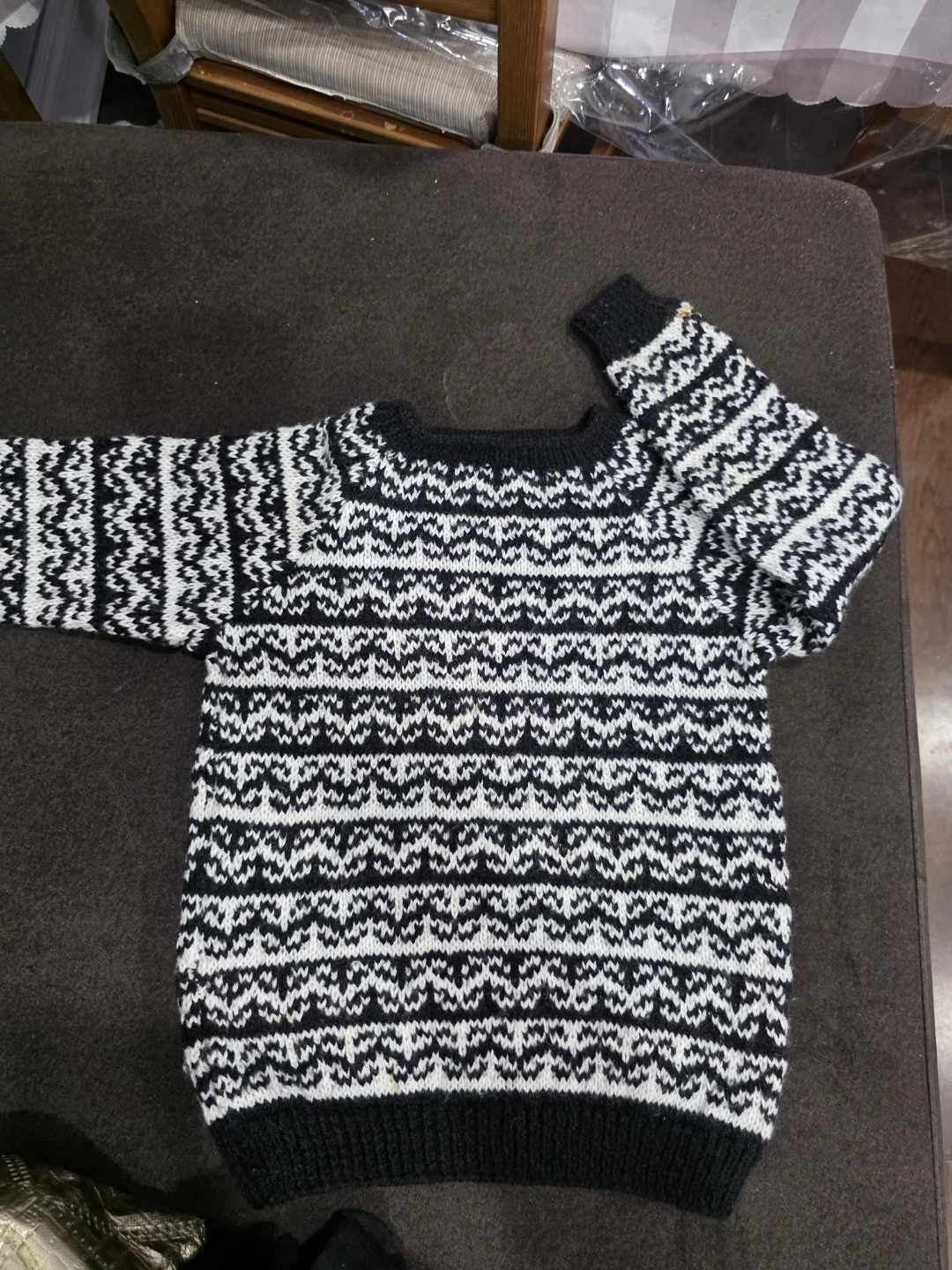 Hand-knitted Striped Sweater