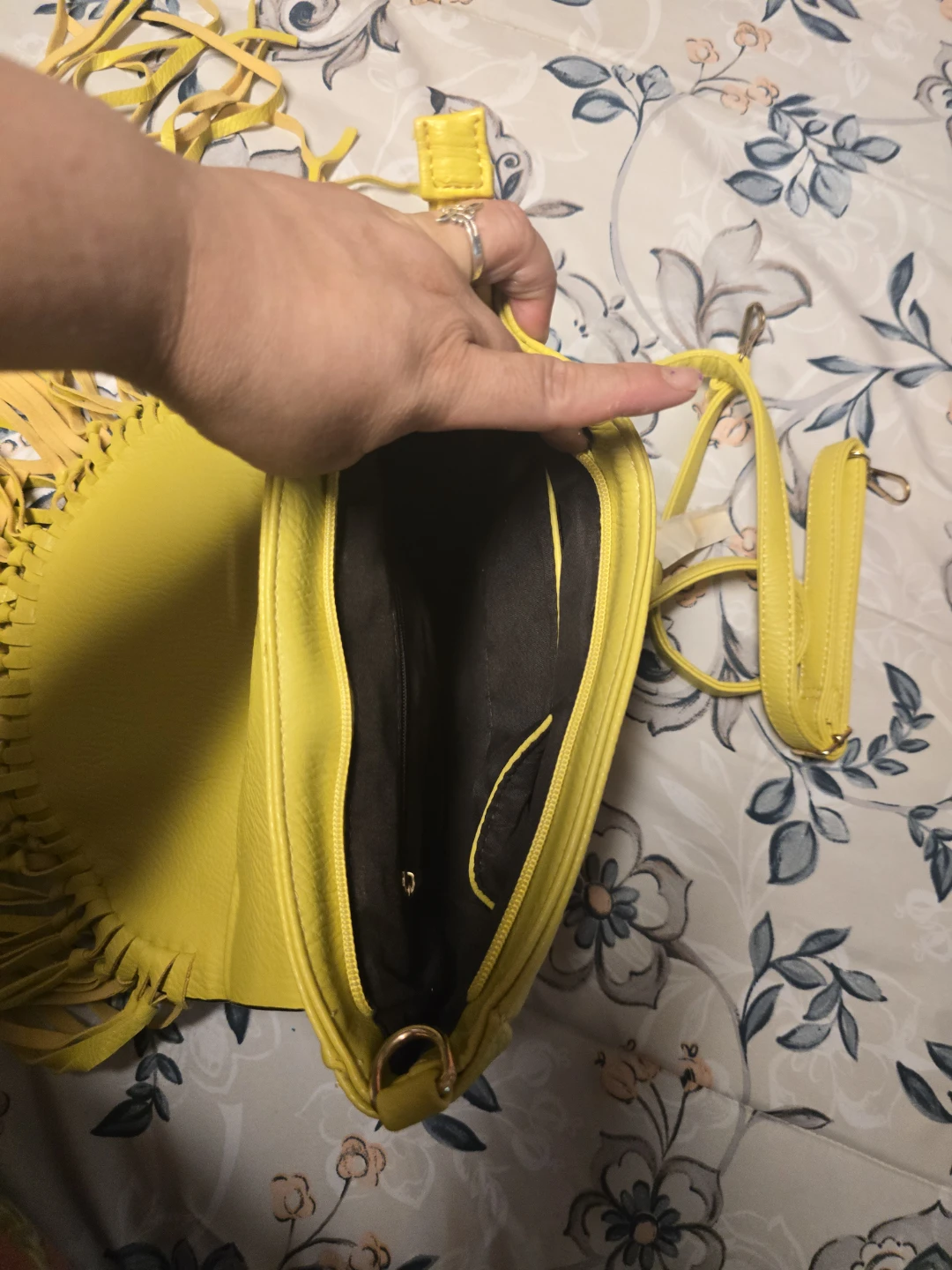 Yellow Fringed Crossbody Bag - photo 4