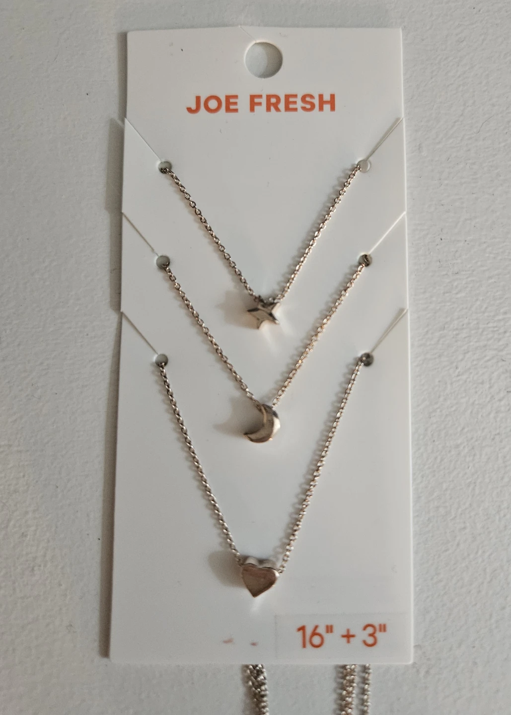 Joe Fresh 3-Piece Necklace Set: Star, Moon, Heart