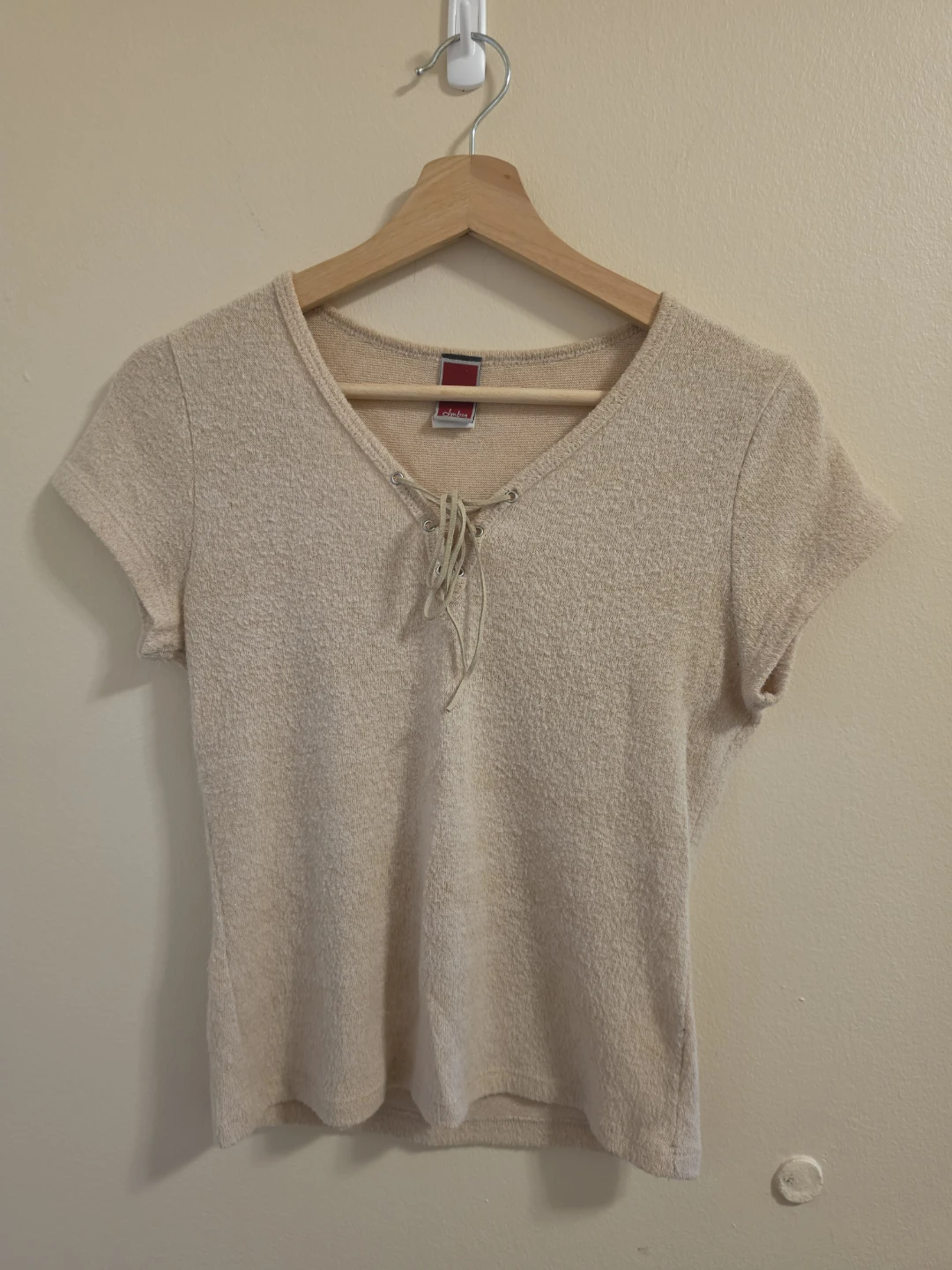 Lace-Up Knit Top size S/M