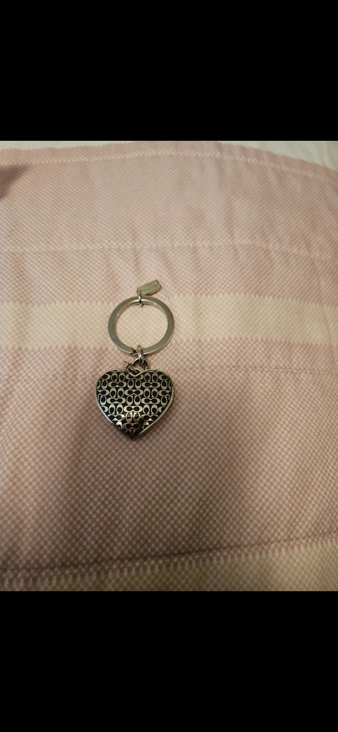 Coach Heart Shaped Keychain