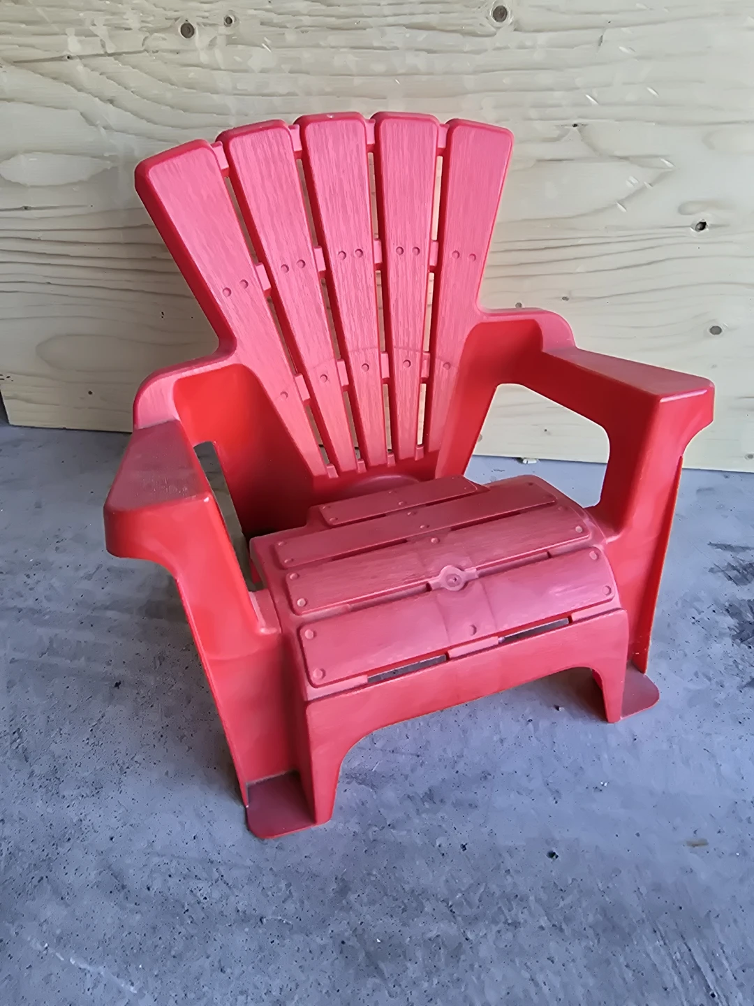 Red Plastic Adirondack Chair for Kids