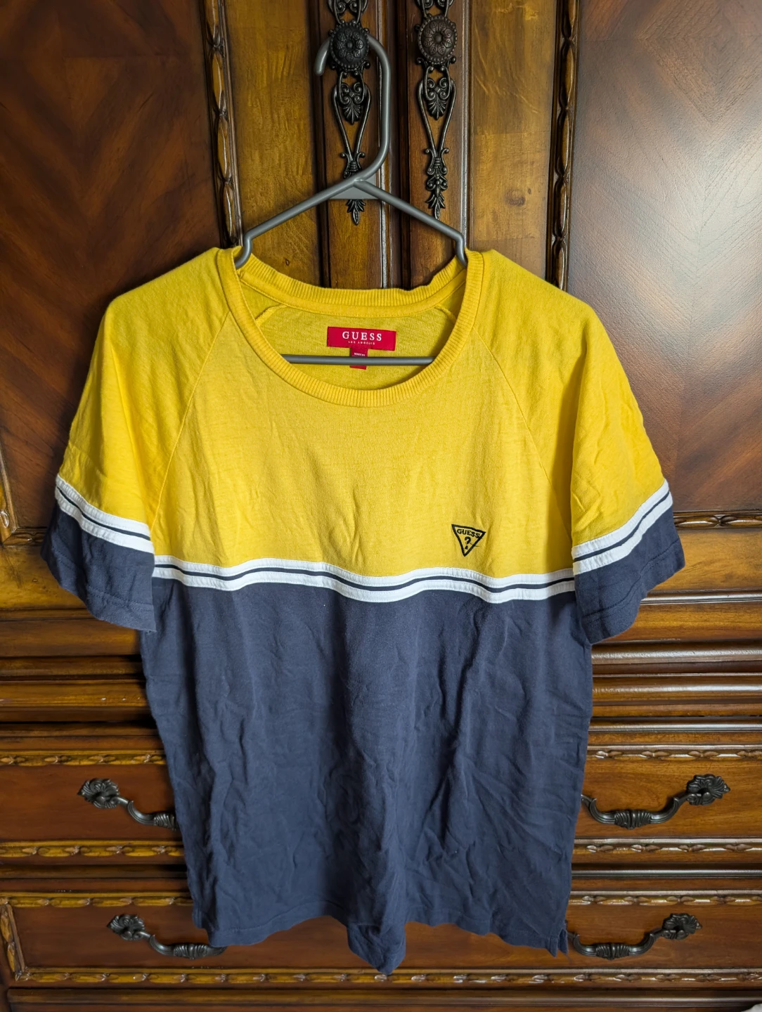 Guess Colour Block T-Shirt - Size L