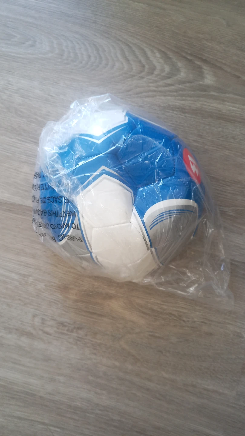 Blue and White Soccer Ball