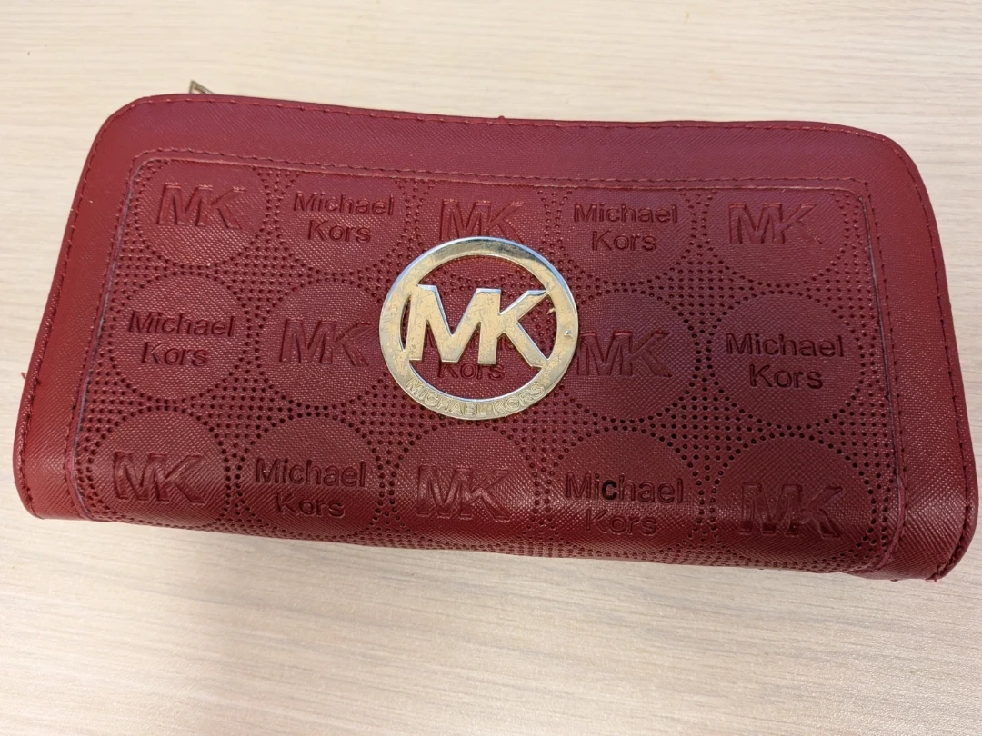 Michael Kors Red Zip Around Wallet