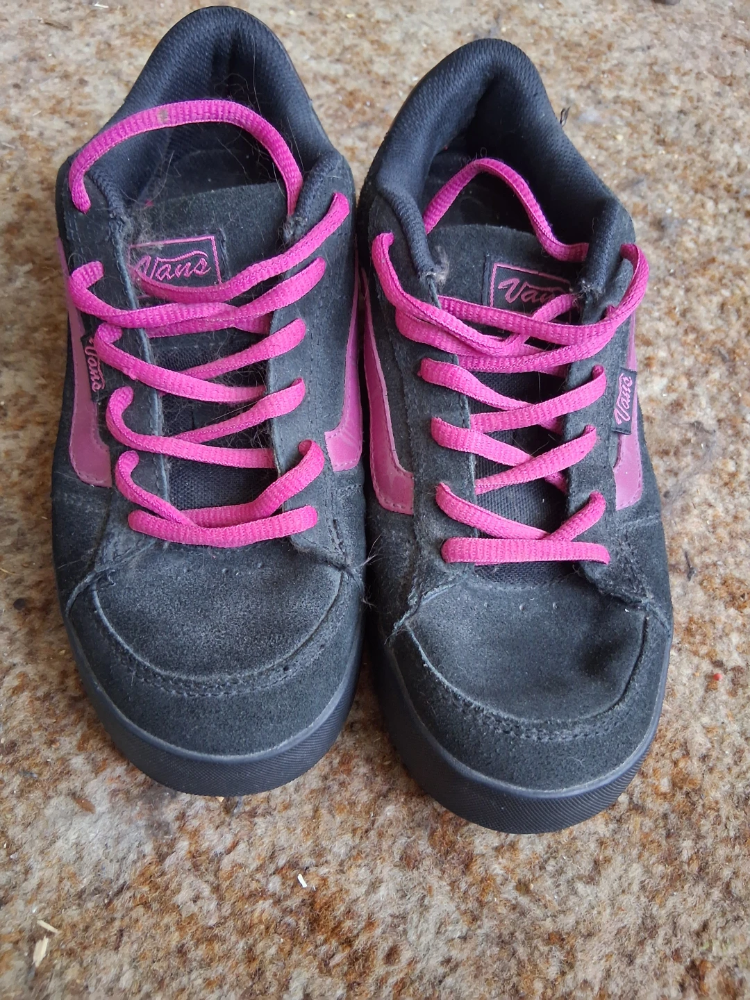 Vans Kids Sneakers Size 6 Black Pink