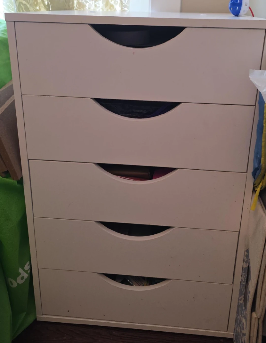 White 5-Drawer Storage Unit