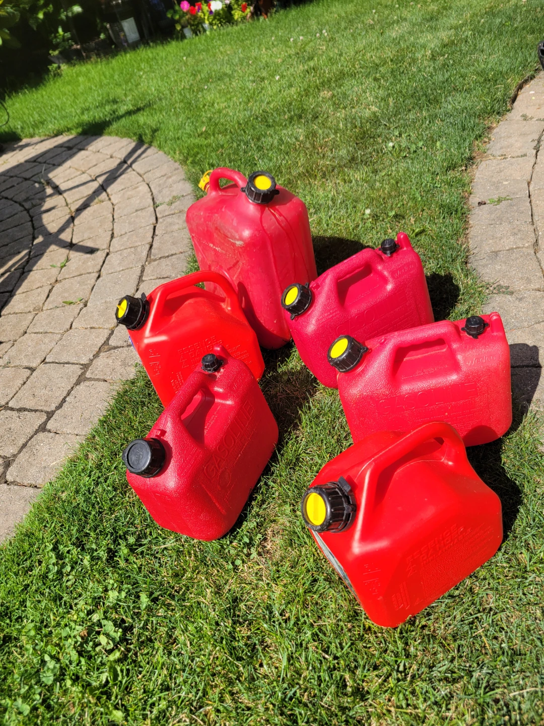Red Gasoline Cans, containers,  tanks-$5 each