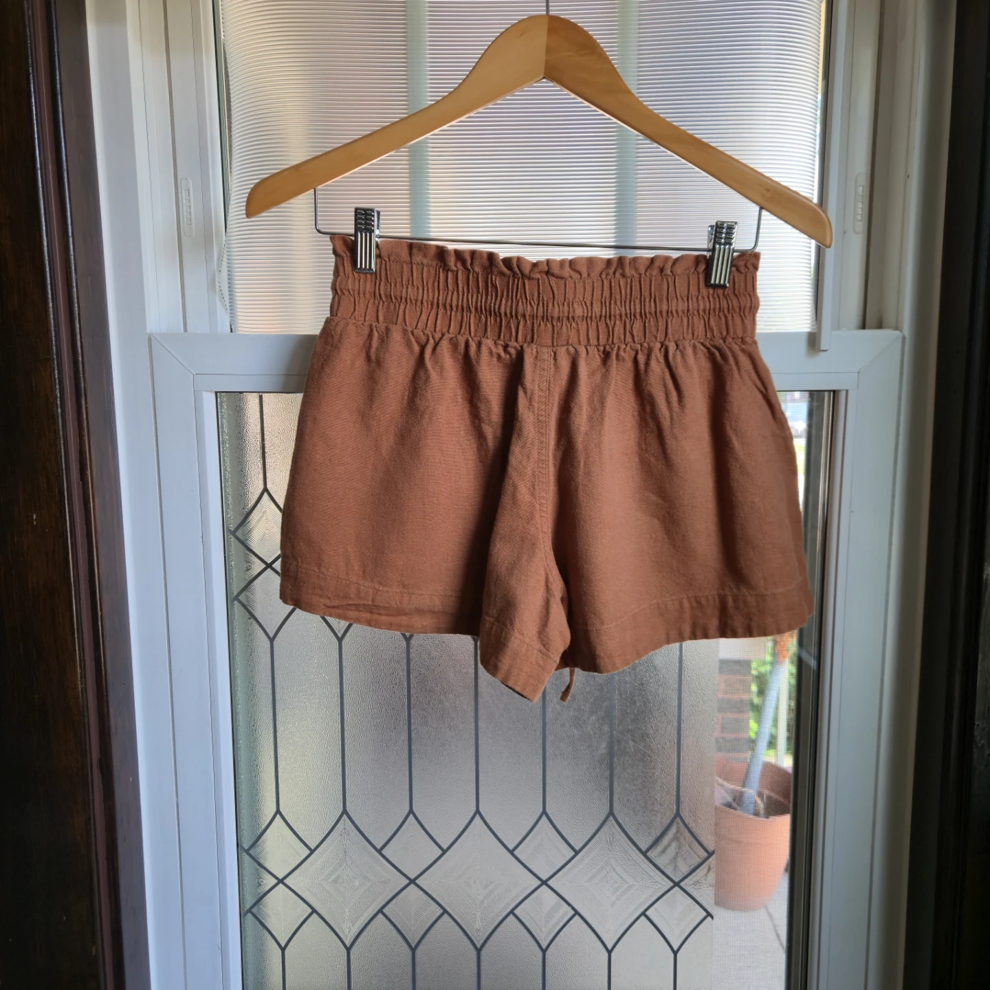 A New Day Paperbag Waist Shorts - XS - Rust Orange - photo 2