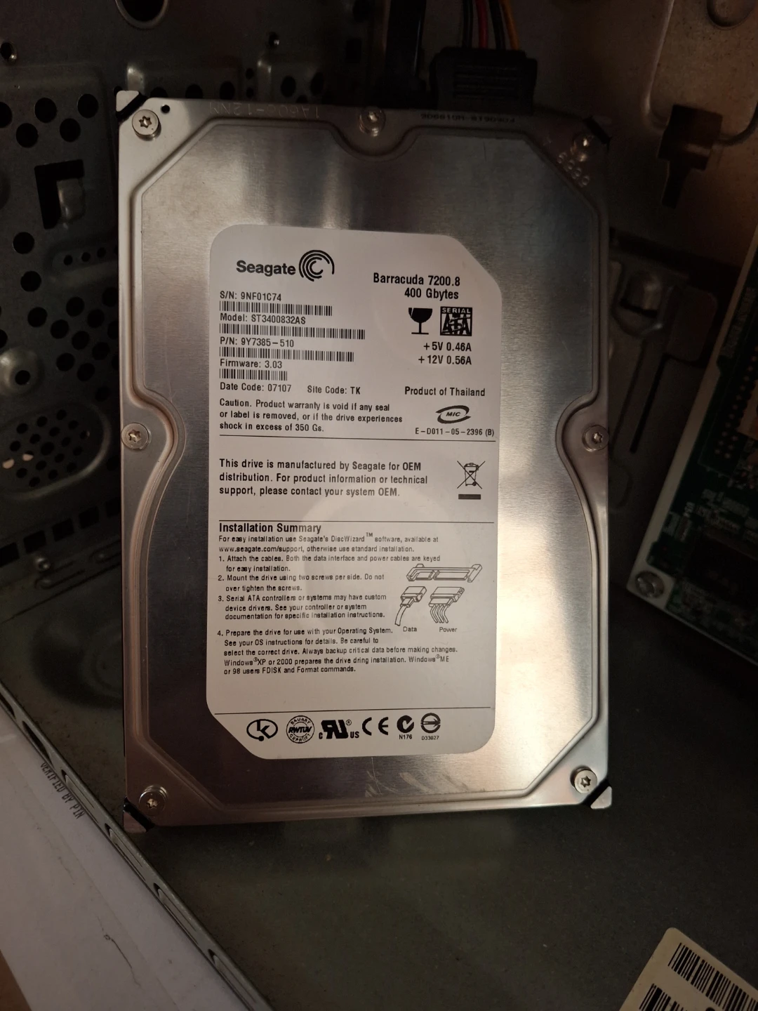 HP Desktop Tower PC with Seagate 400GB Hard Drive