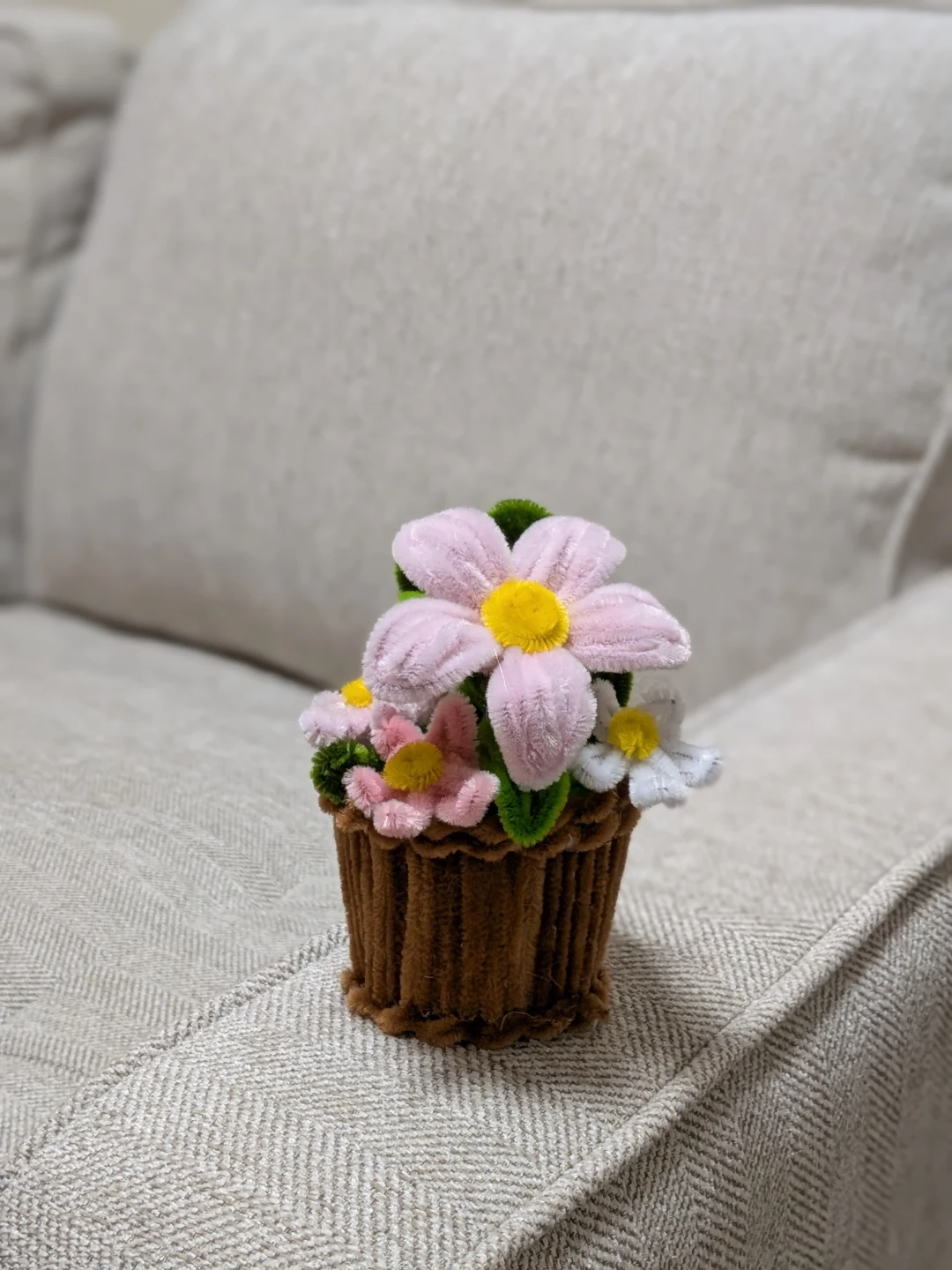 Nush handmade pipe cleaner flower pot with acrylic gift set