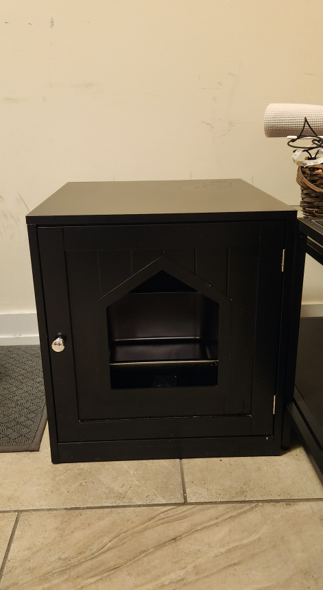 Cat Litter Box Enclosure with Stainless Steel