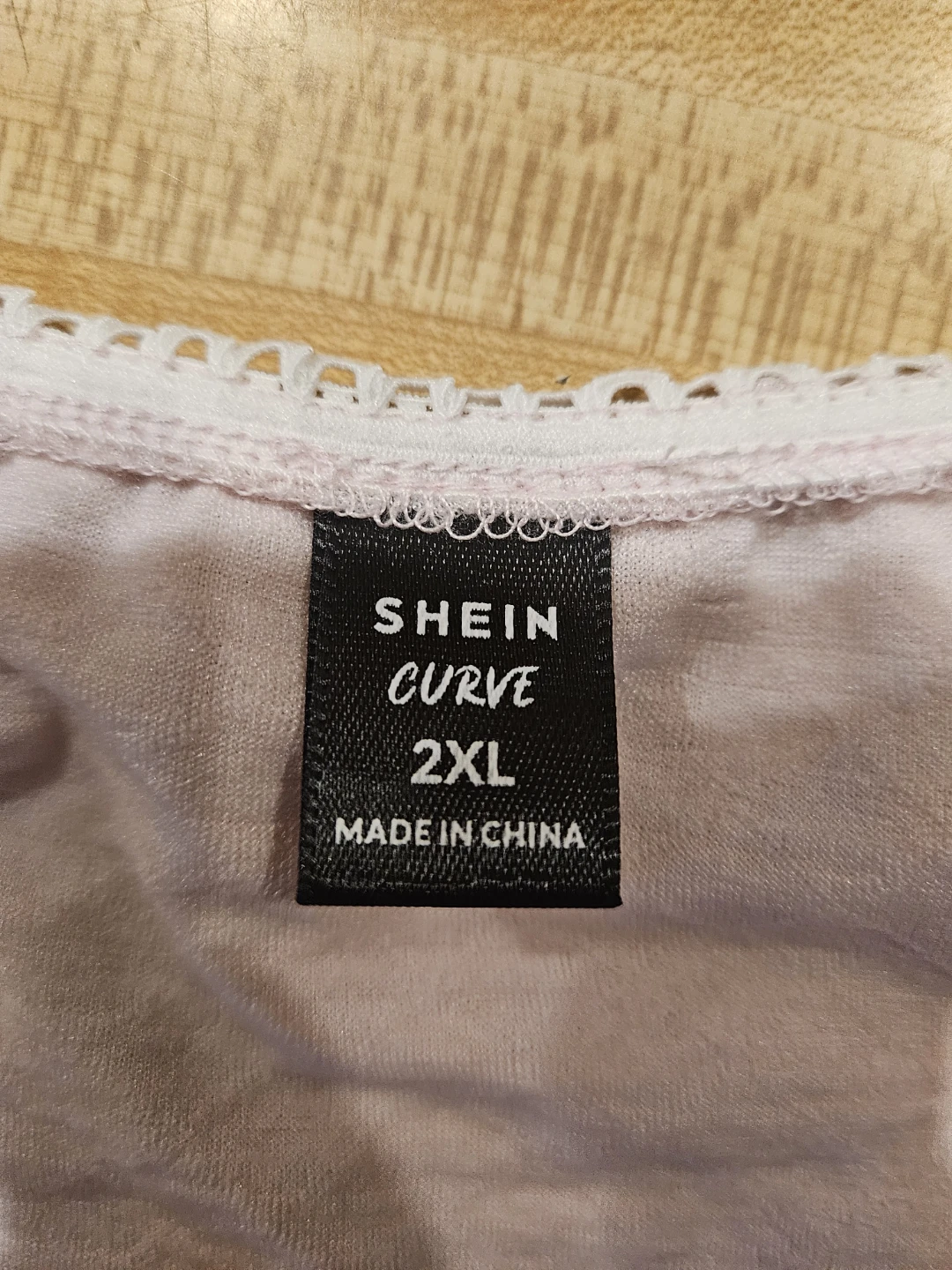 SHEIN Curve Pink Textured Square Neck Top - photo 2