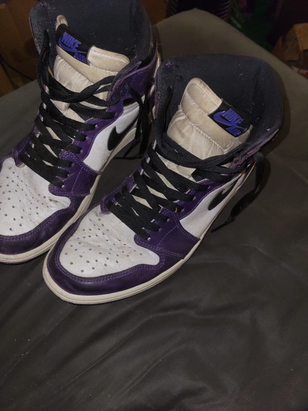 Air Jordan 1 High Sneakers - Purple White - photo 3