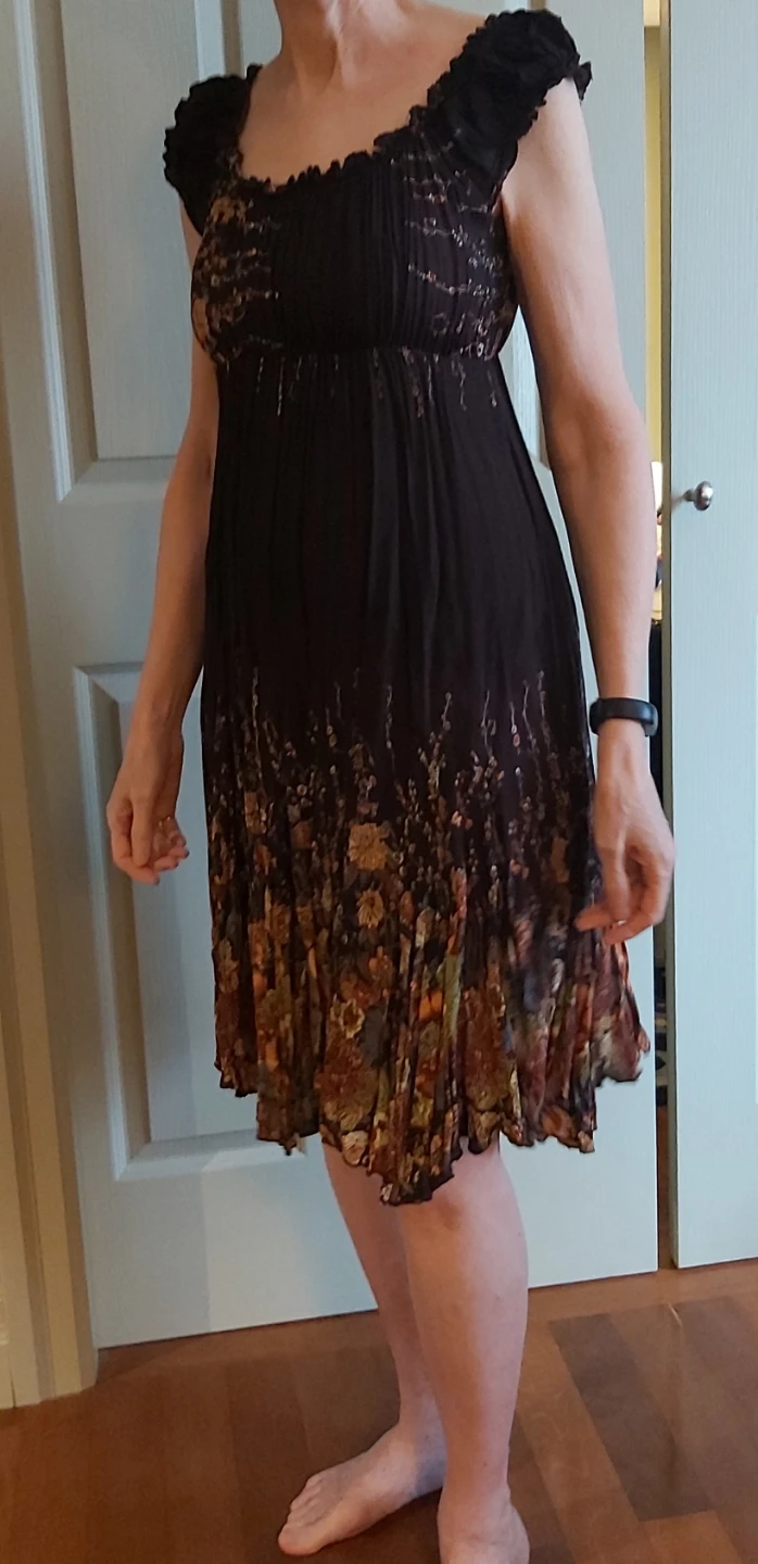 Women's Brown Floral Print Dress - photo 3