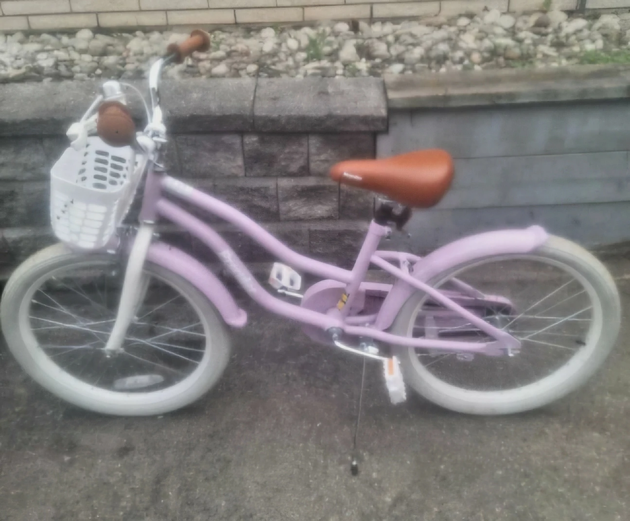 Kids' Purple Cruiser Bike with Basket