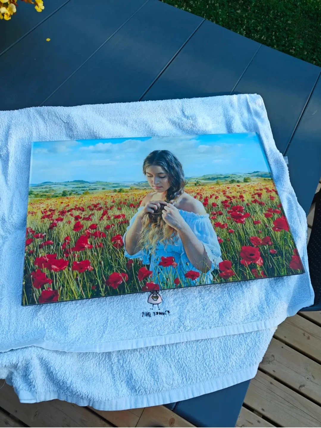 Framed Photo Print - Woman in Poppy Field