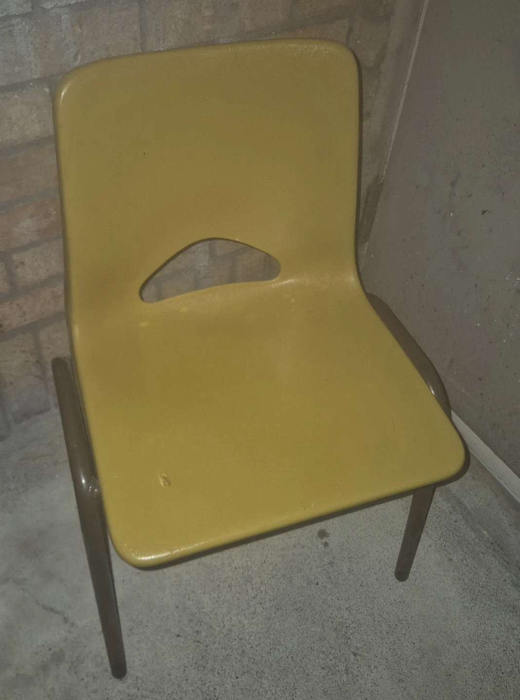 Yellow Plastic Child's Chair