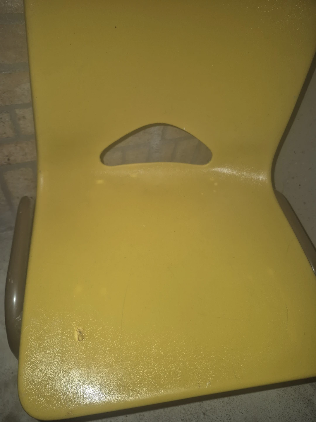 Yellow Plastic Child's Chair - photo 3