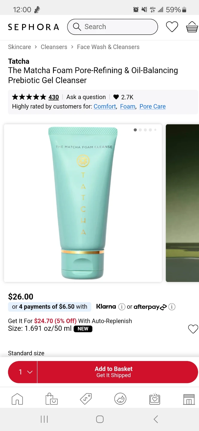 Tatcha Water Cream Moisturizer, Matcha Foam Gel Cleanser - photo 3