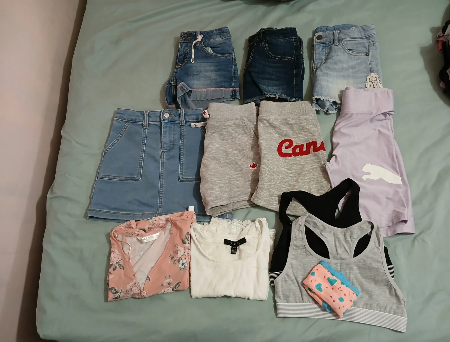 Girls Clothing Bundle - Shorts, Skirt, Tops