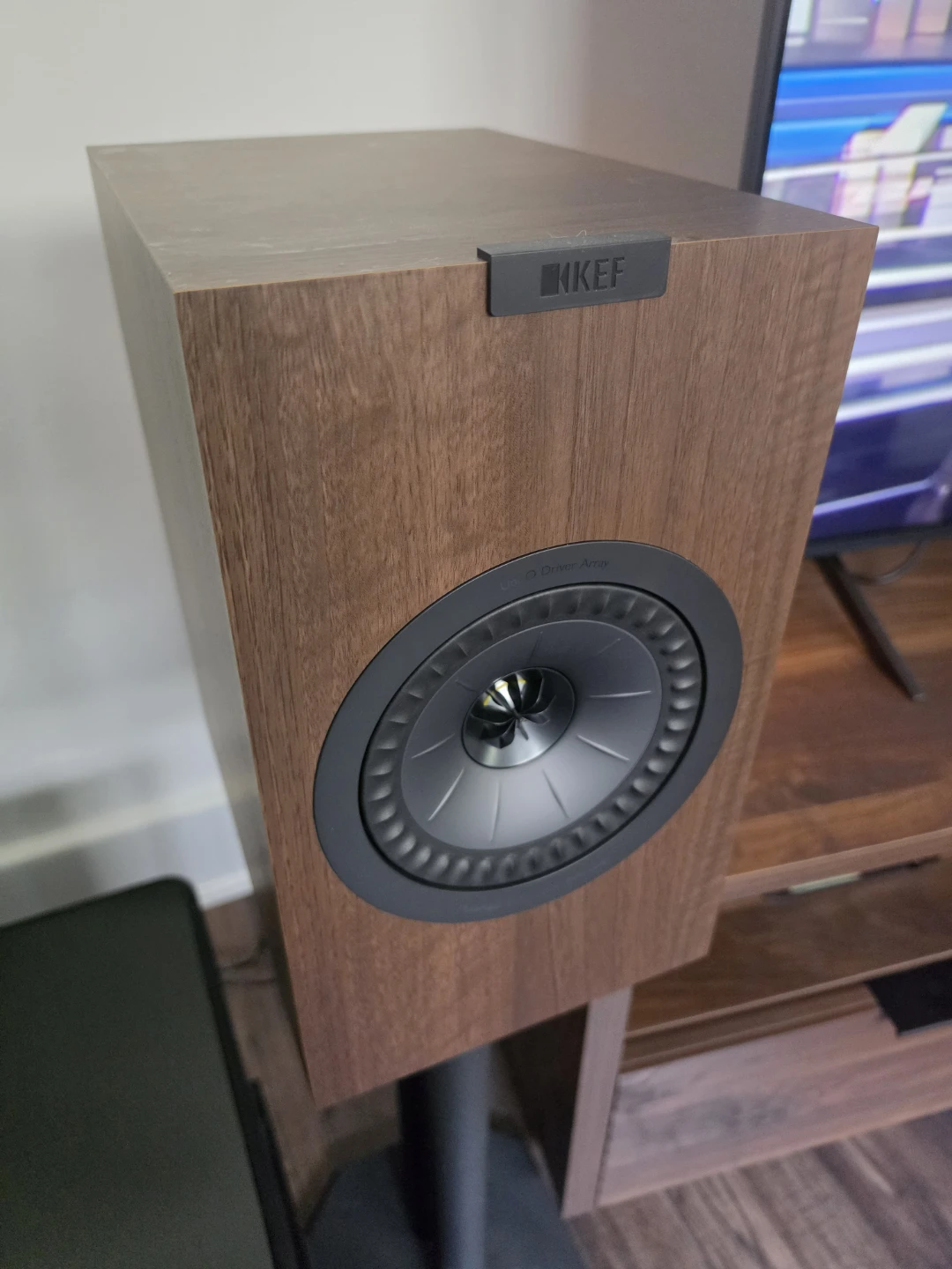 Like New KEF Q3 Meta Walnut Bookshelf Speakers