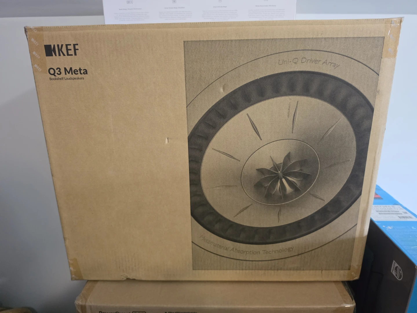 Like New KEF Q3 Meta Walnut Bookshelf Speakers - photo 4