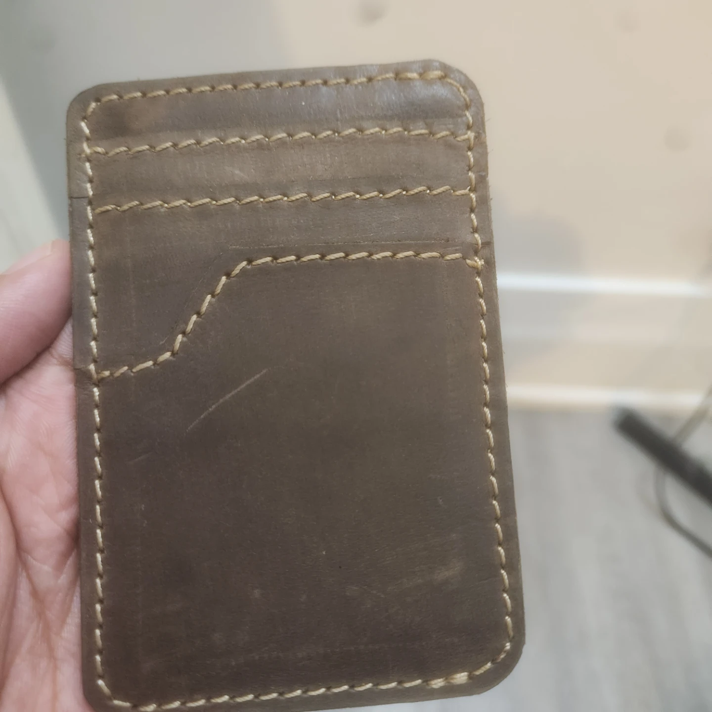 Brown Leather Cardholder Wallet