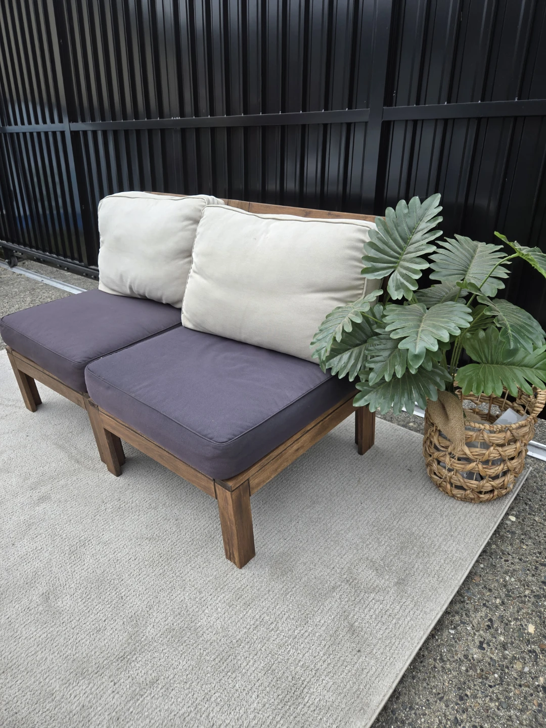 Newly refinished 2 ikea applaro lounge chairs w cushions - photo 3