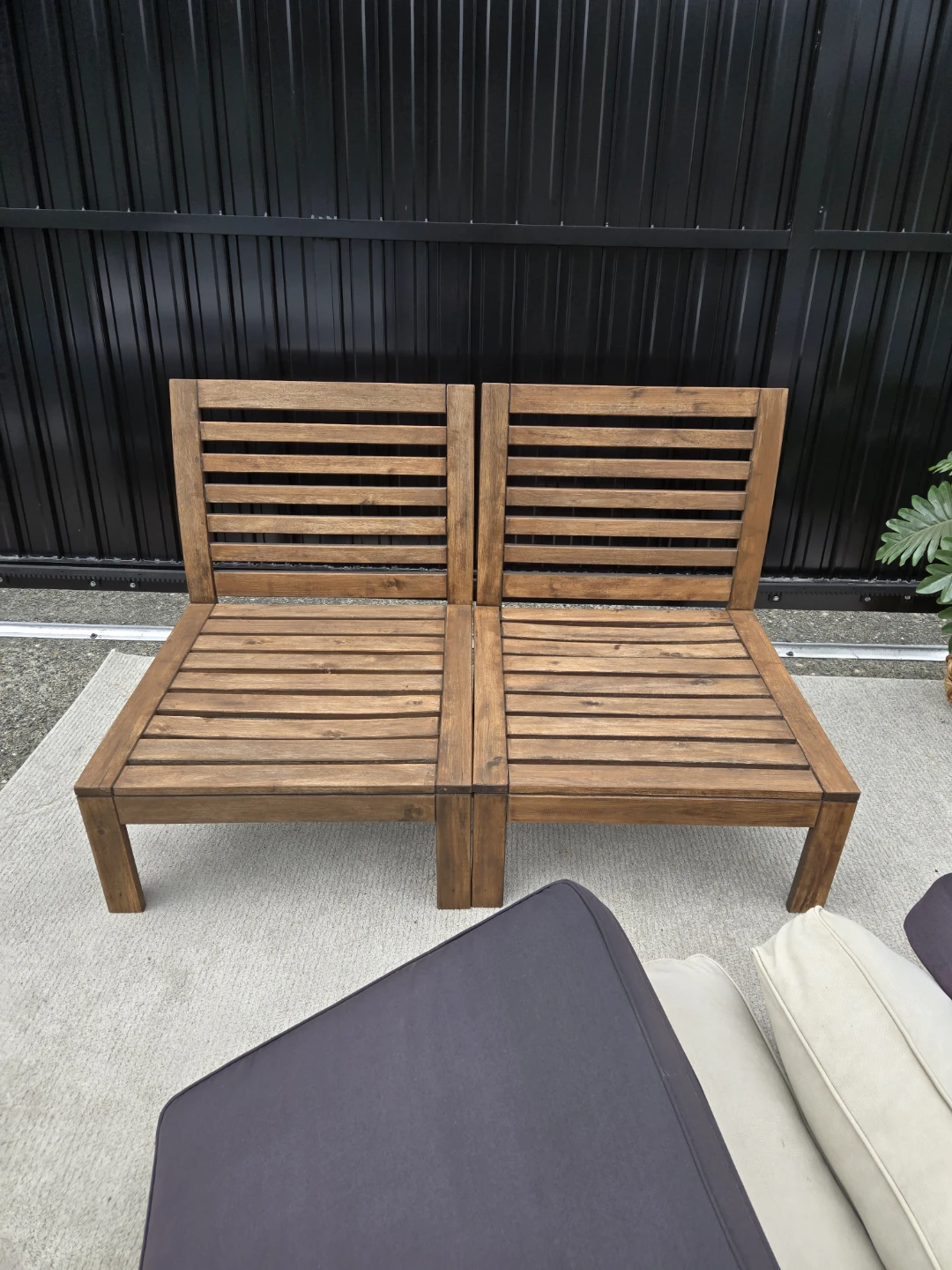 Newly refinished 2 ikea applaro lounge chairs w cushions - photo 5