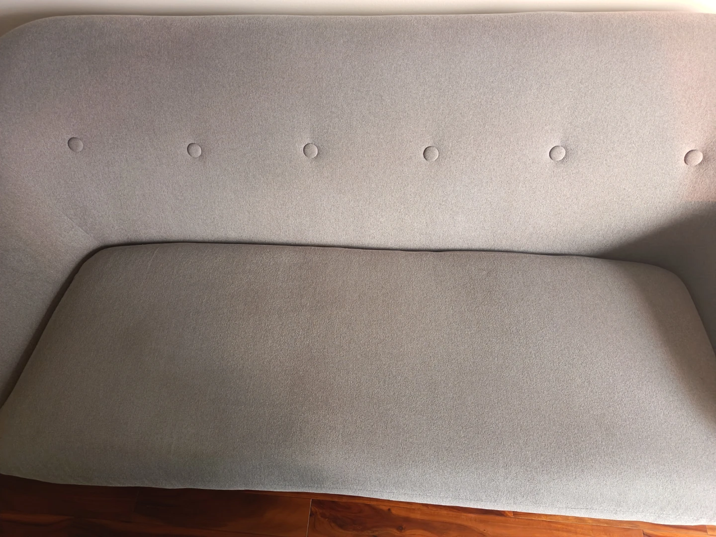 Grey Mid Century Modern Tufted Sofa - photo 2