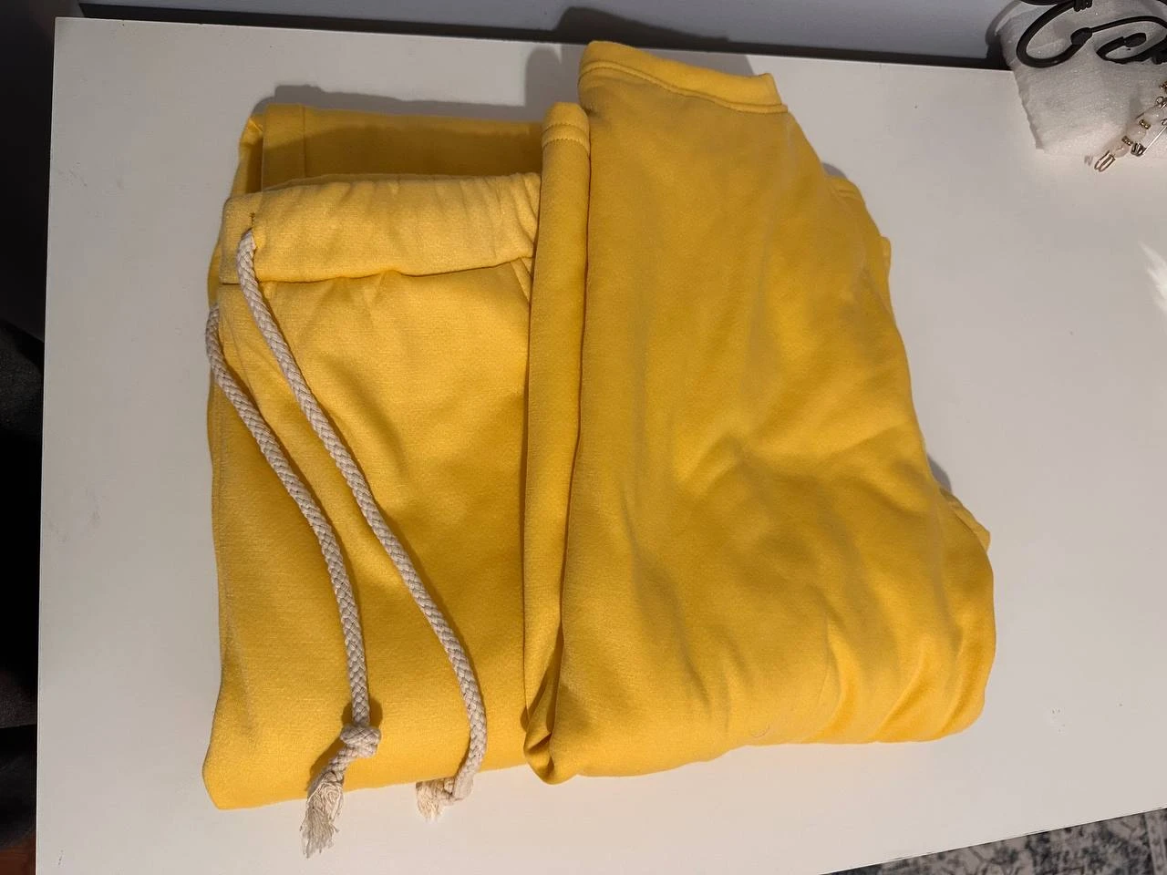 Yellow Sweatpants and Sweater Set