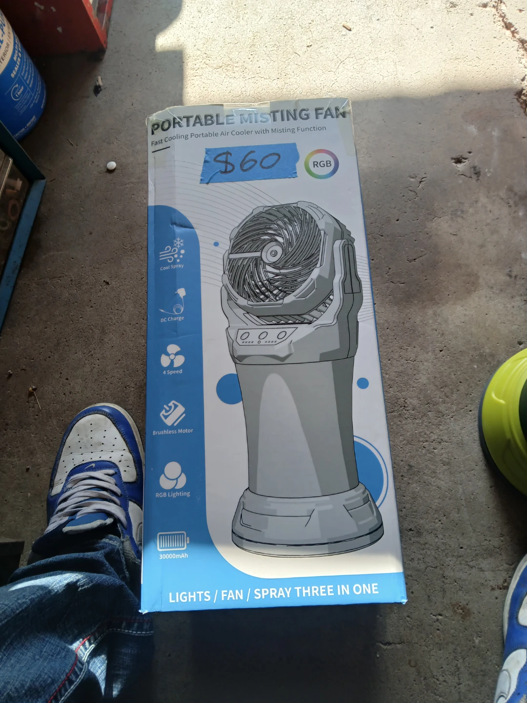Portable Misting Fan with RGB Lighting