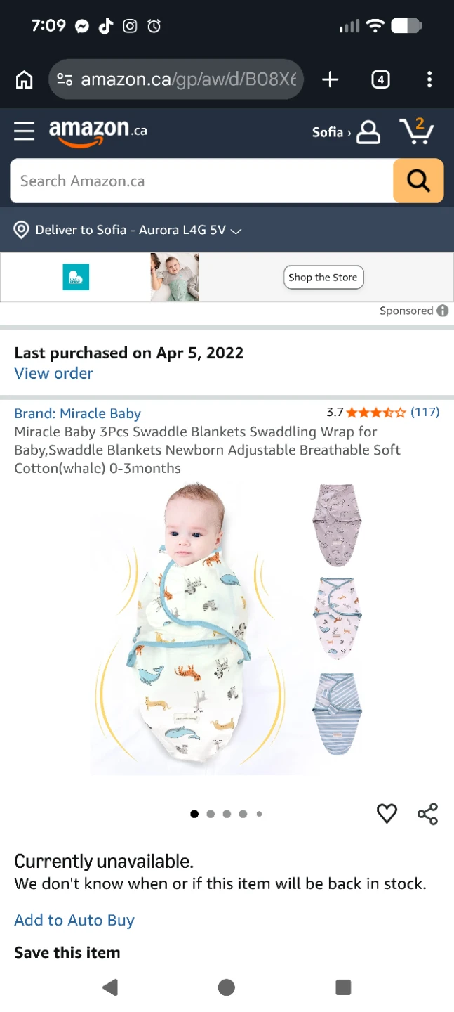 Miracle Baby Swaddle Blankets - 3 Pack