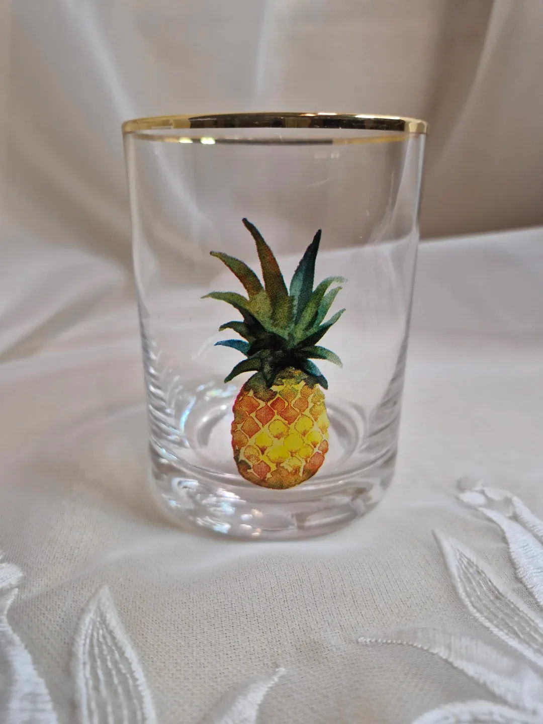 4" x 3" Glass with Pineapple